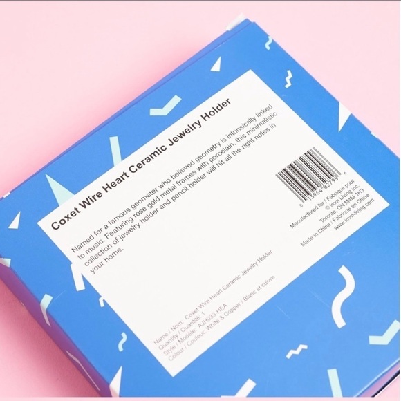 IMM Living Coxet Wire Heart Ceramic Jewelry Holder - Picture 3 of 11